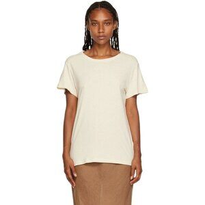 Baserange Silk T-Shirt Size S Womens Beige Tee $175